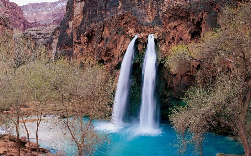 Waterfall in a canyon