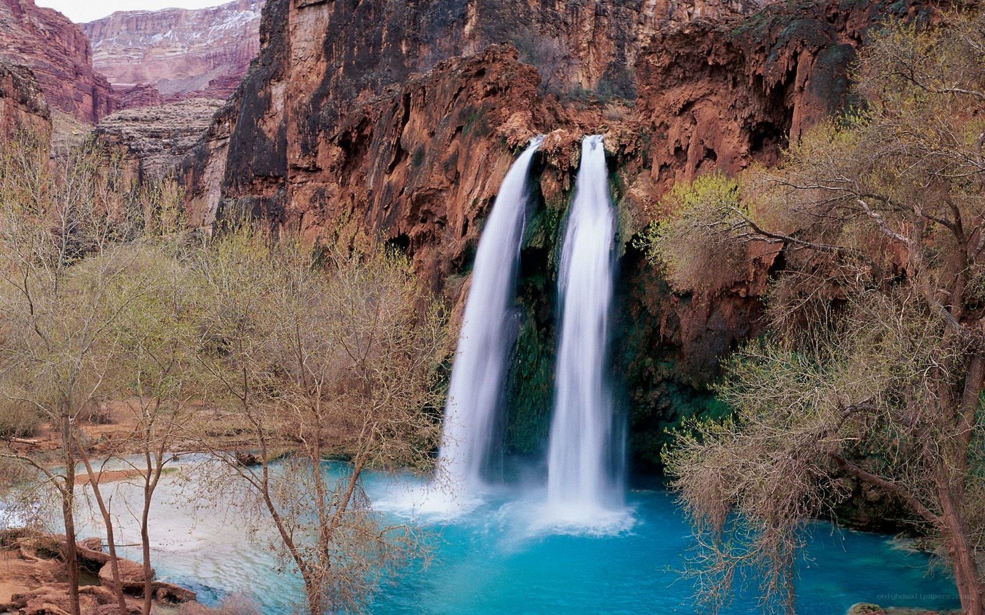 Waterfall in a canyon