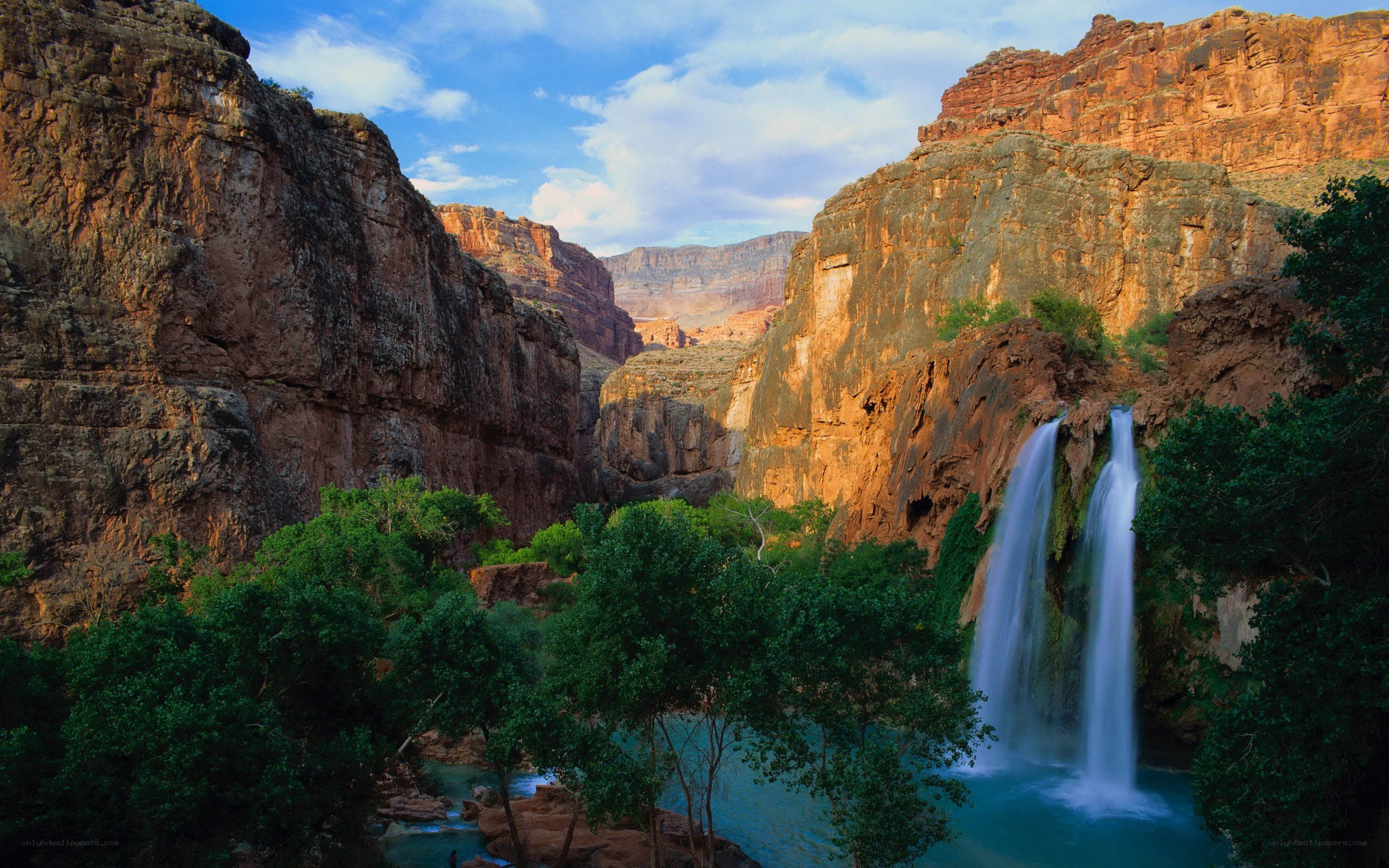 Waterfall in a canyon