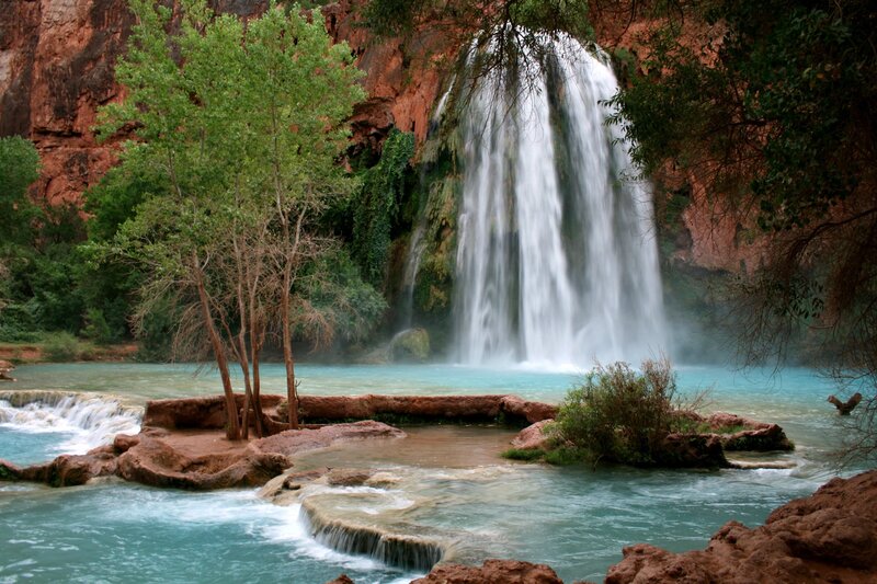 Waterfall in a canyon
