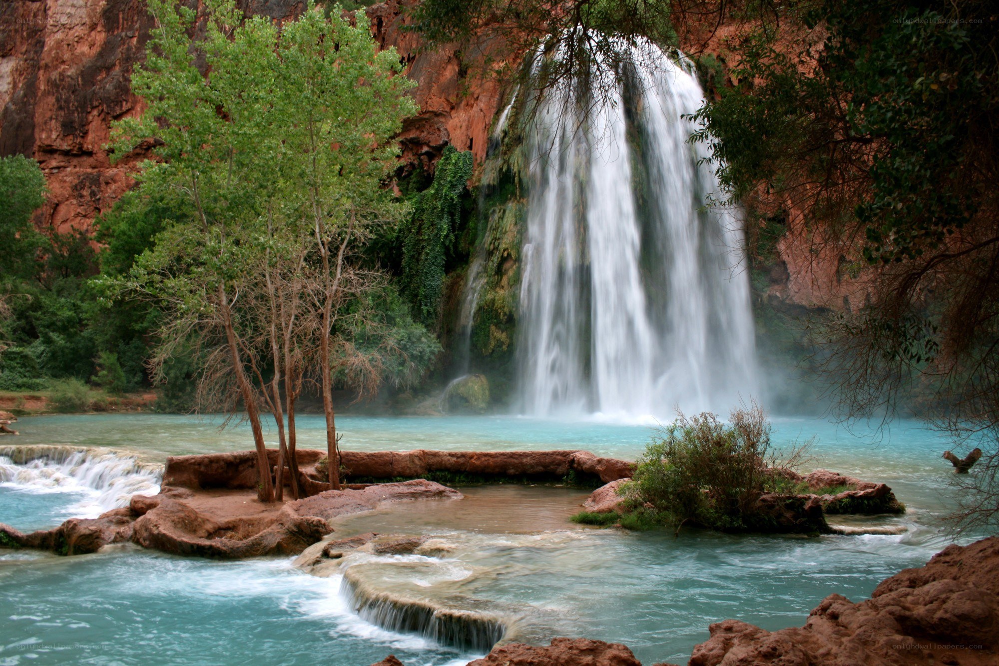 Waterfall in a canyon