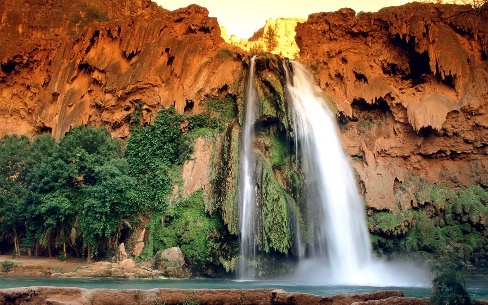 Waterfall in a canyon