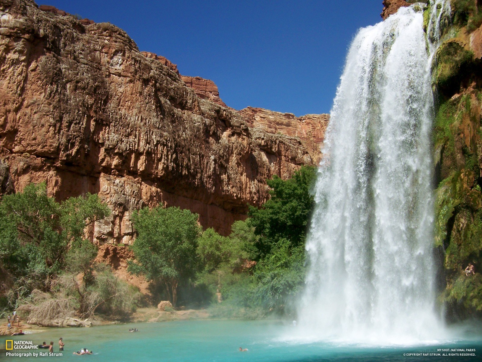 Waterfall in a canyon