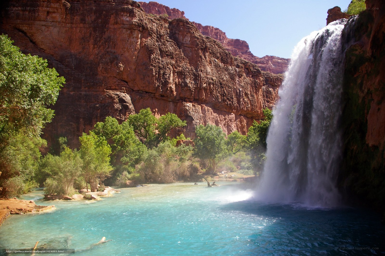 Waterfall in a canyon