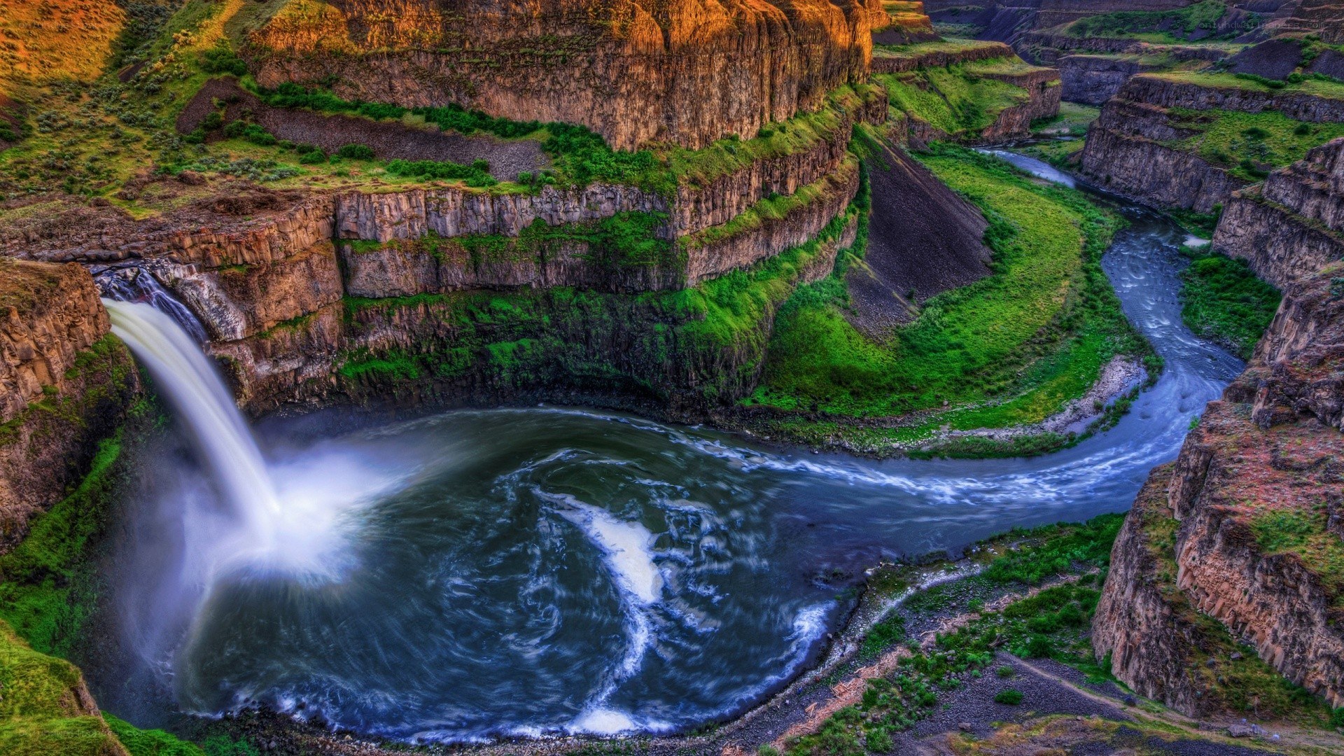 Waterfall in a canyon