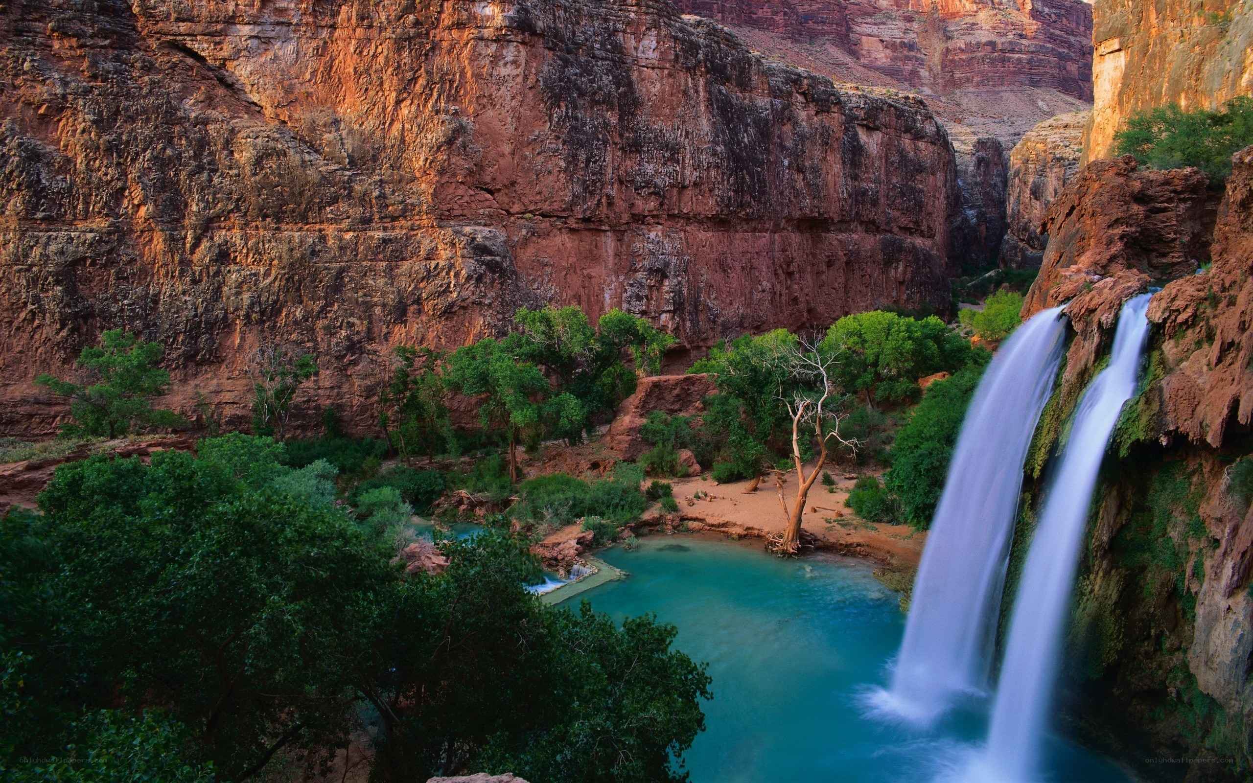 Waterfall in a canyon
