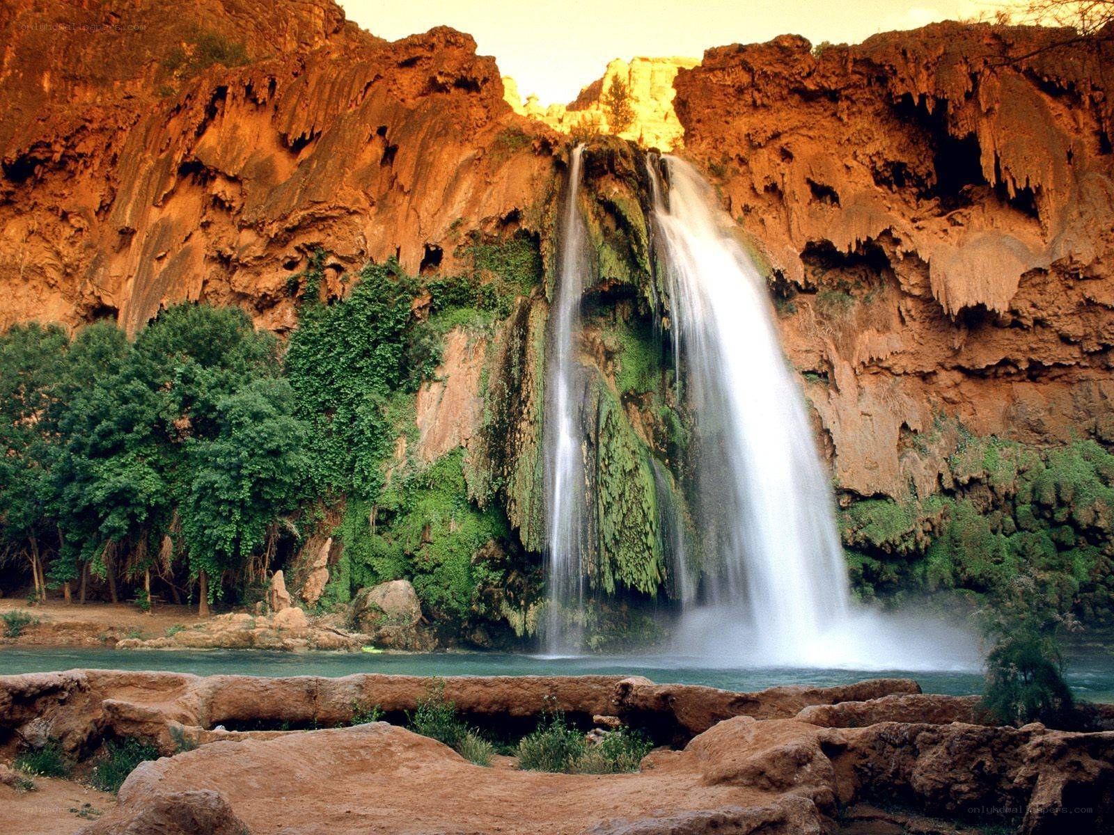 Waterfall in a canyon