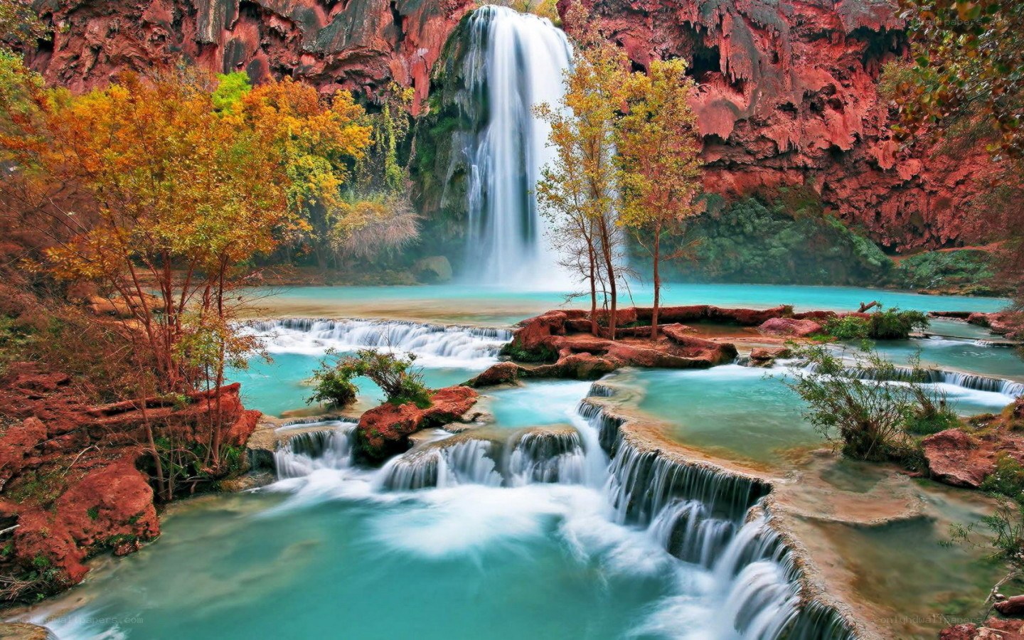 Waterfall in a canyon