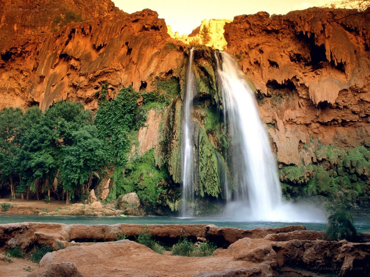 Waterfall in a canyon