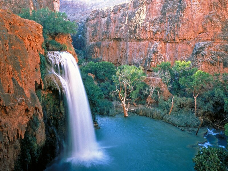 Waterfall in a canyon