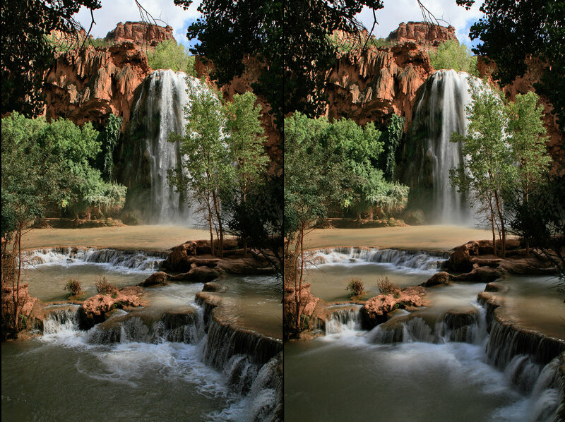 Waterfall in a canyon