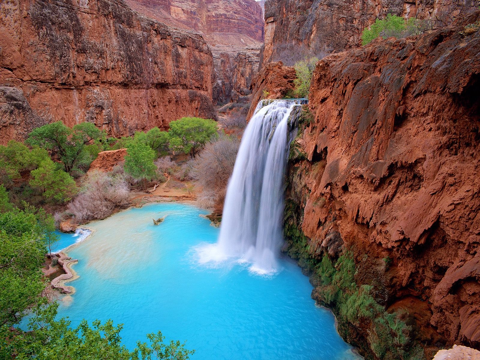 Waterfall in a canyon