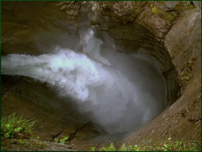 Waterfall in a Canyon — Brown