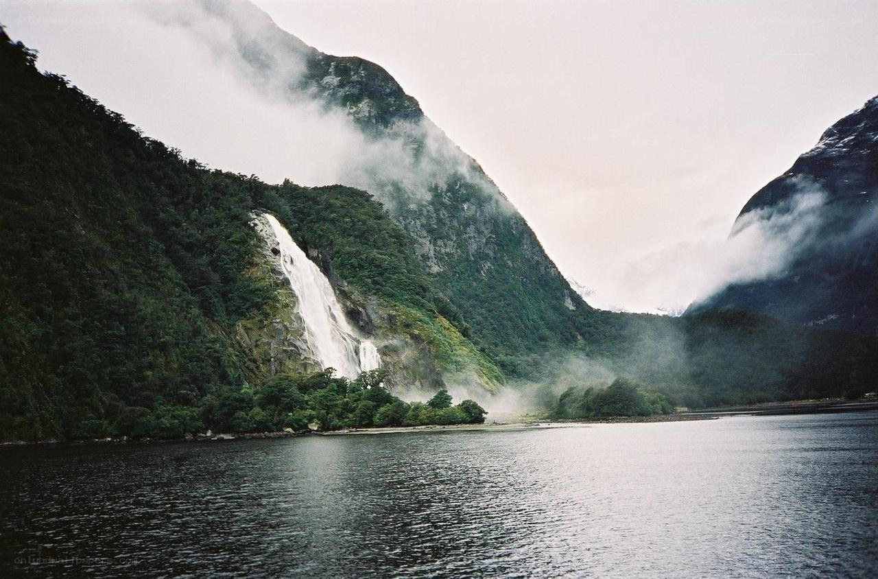 Waterfall in a fjord