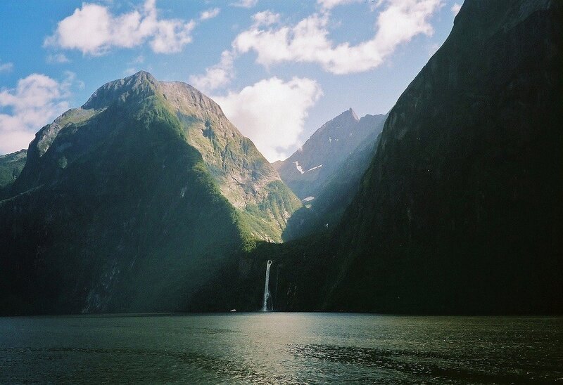 Waterfall in a fjord