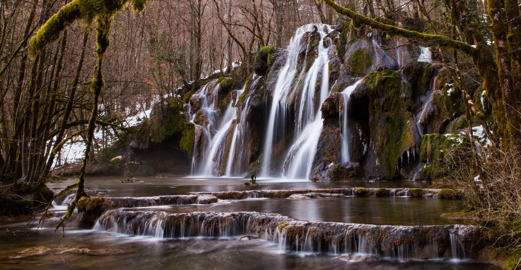 Waterfall in a forest