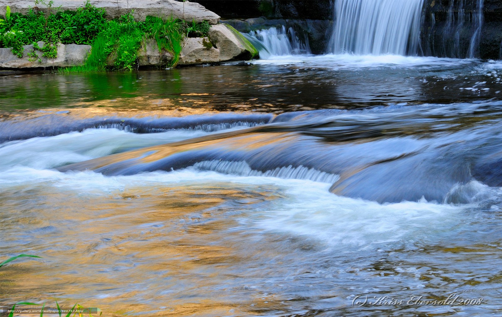 Waterfall in a forest stream
