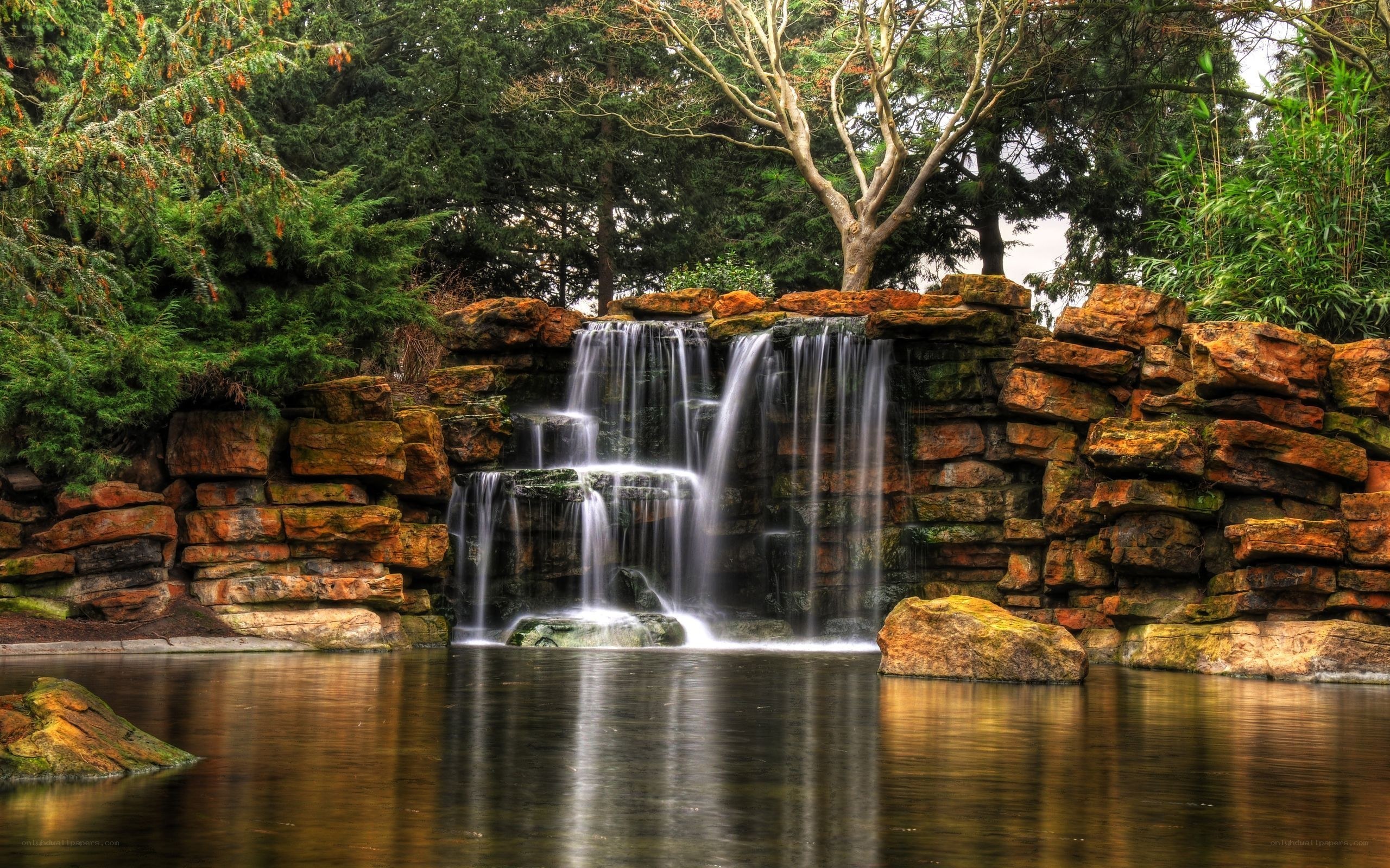 Waterfall in a garden