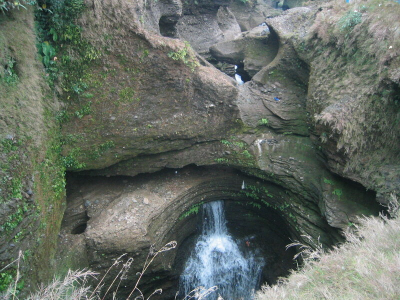Waterfall in a rock formation