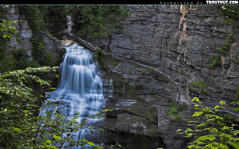 Waterfall in a rocky canyon