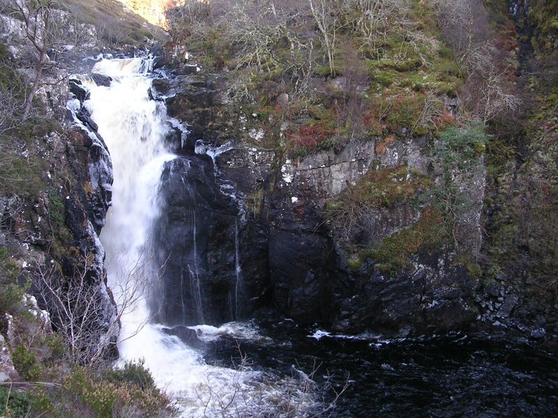 Waterfall in a rocky gorge