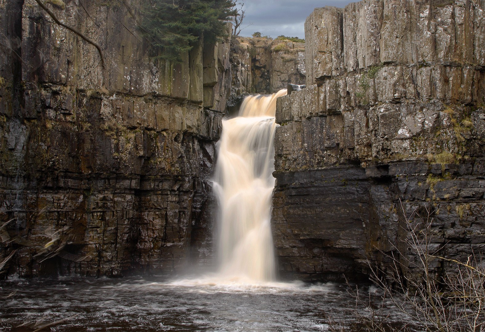 Waterfall in a rocky gorge