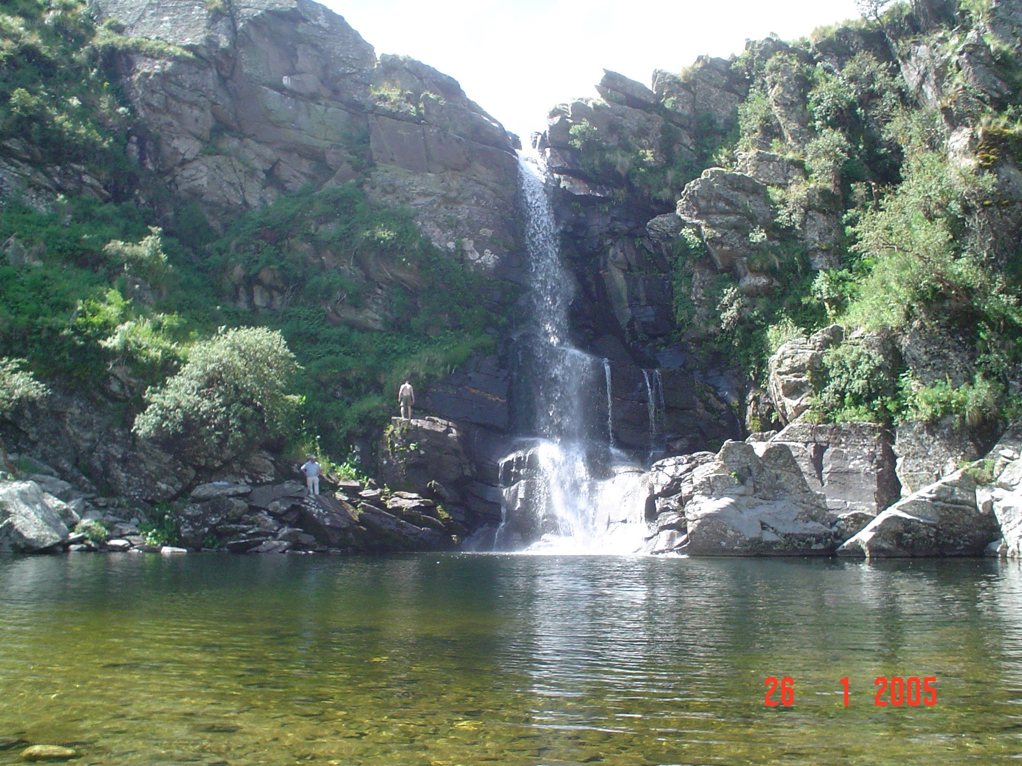 Waterfall in a rocky gorge