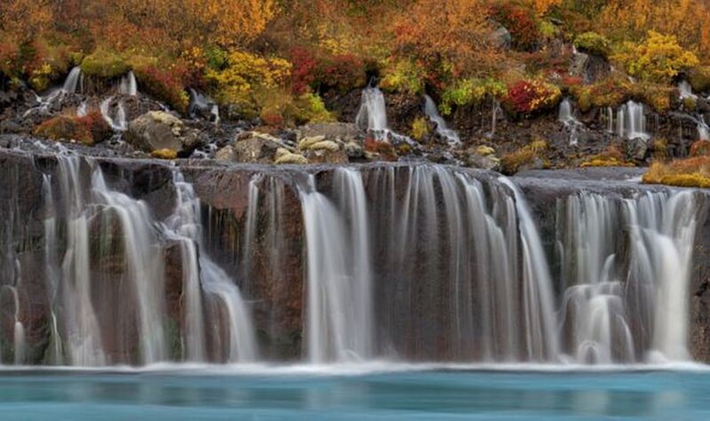 Waterfall in Autumn — Brown