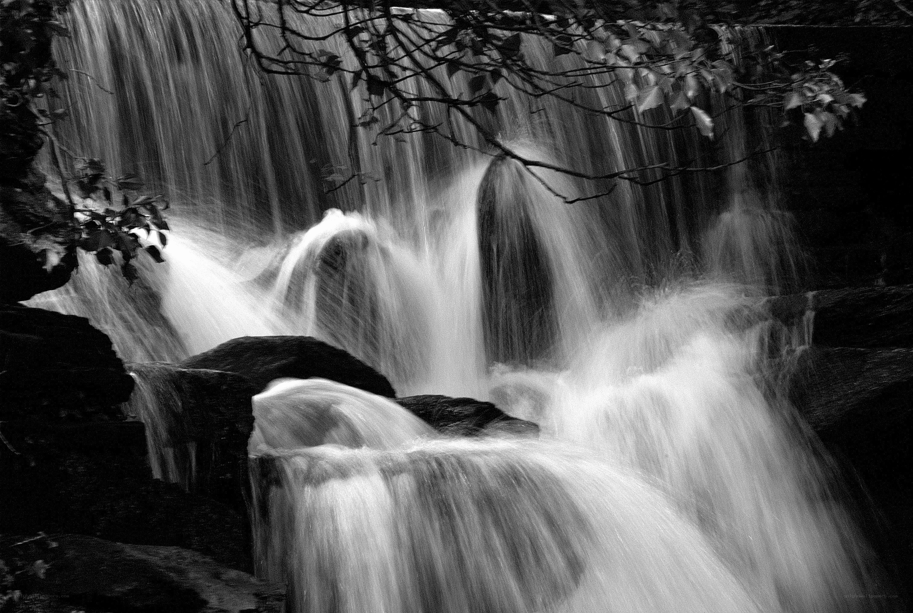 Waterfall in Black and White