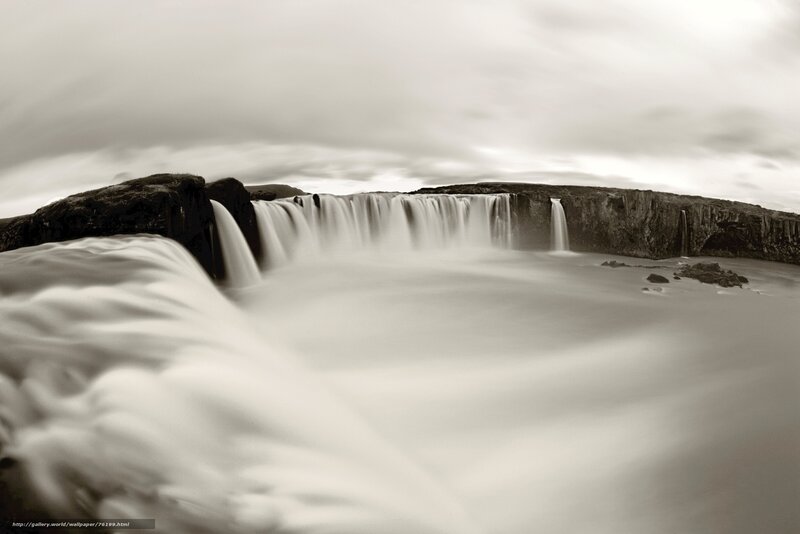 Waterfall in Black and White