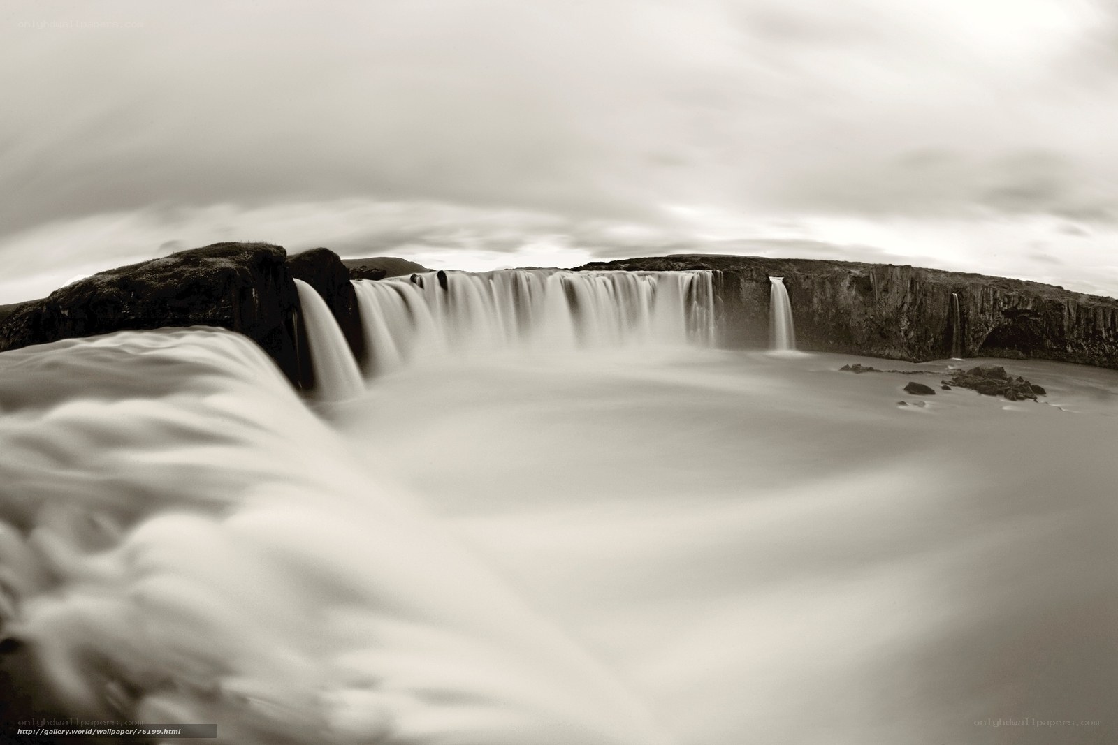Waterfall in Black and White