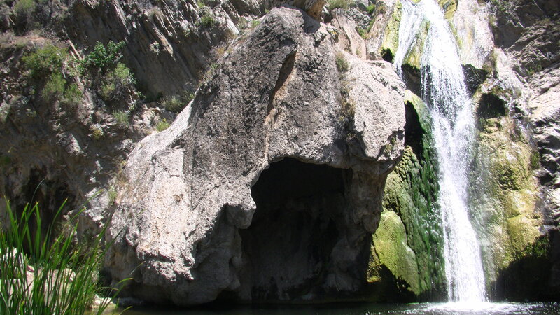 Waterfall in Canyon — Gray, Serene