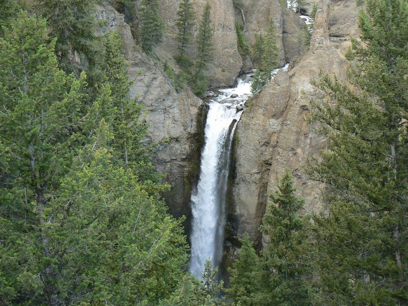 Waterfall in Canyon — Green, Natural, Afternoon