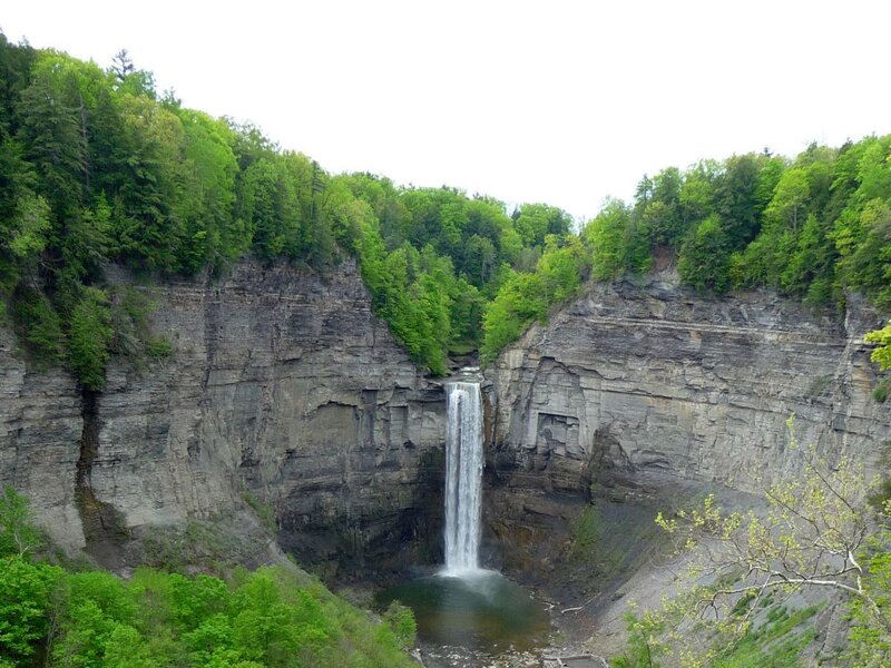Waterfall in Canyon — Green, Serene, Summer