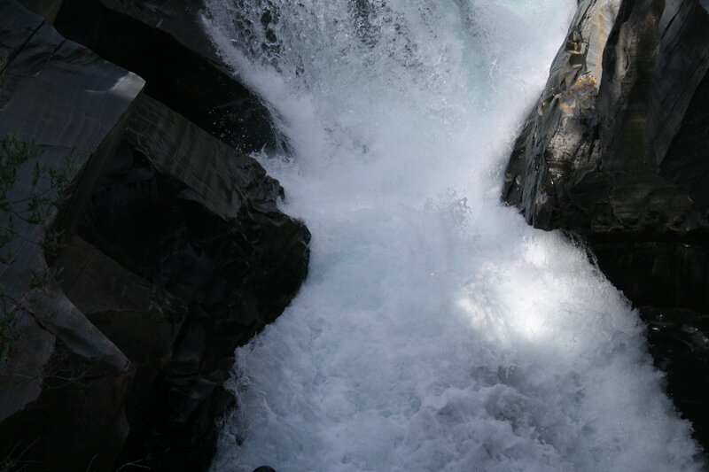 Waterfall in Canyon — White, Dramatic