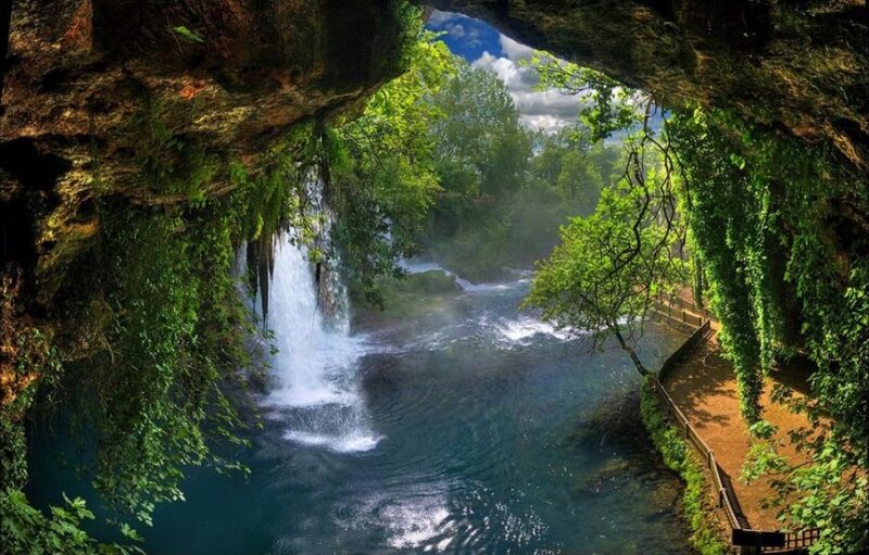 Waterfall in Cave