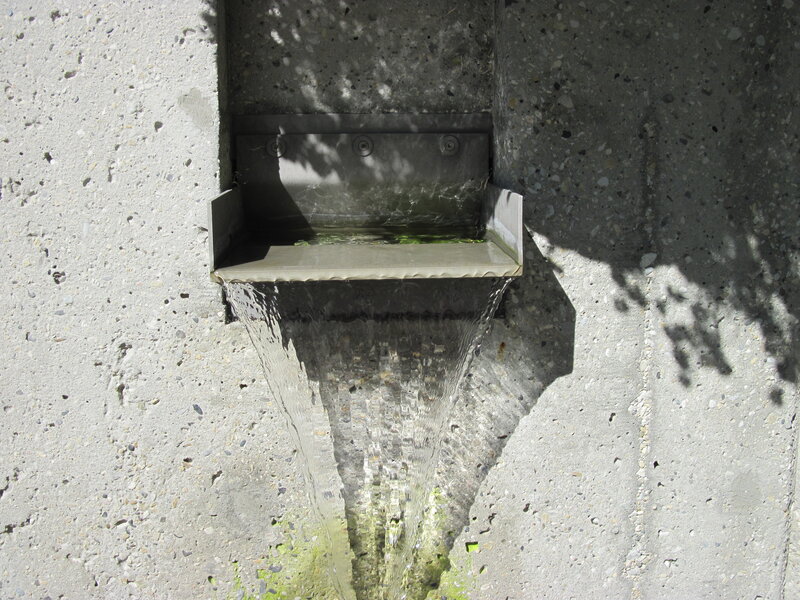 Waterfall in Concrete Wall