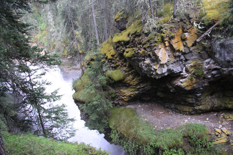 Waterfall in Forest Canyon — Green, Natural, Photograph, Trees