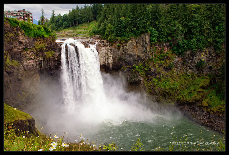 Waterfall in Forest — Green, Dramatic