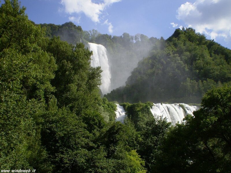 Waterfall in Forest — Green, Serene, Afternoon, Photograph