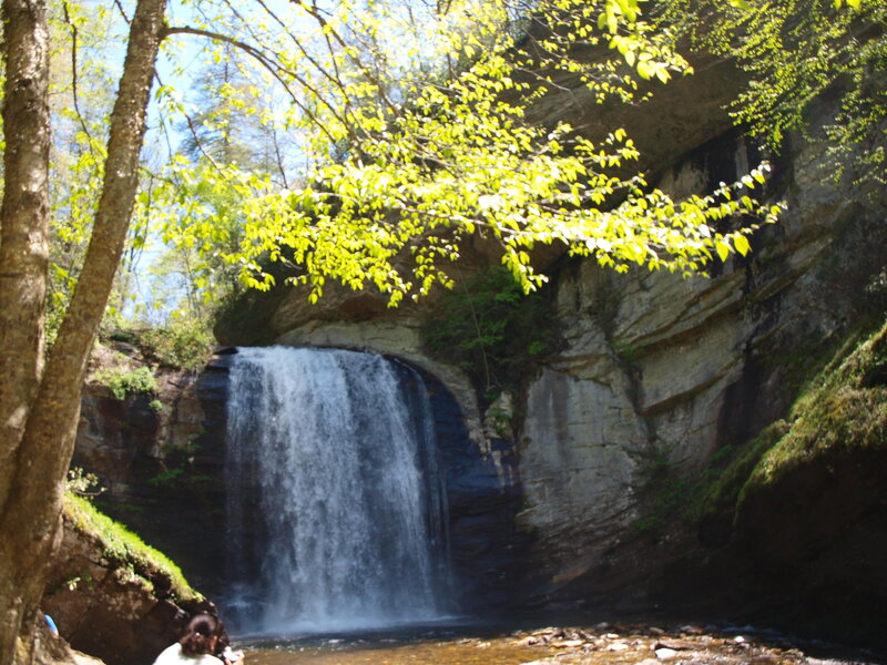 Waterfall in Forest — Green, Serene, Spring, Photograph, Trees, Rock