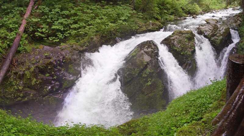 Waterfall in Forest — Green, Serene, Summer