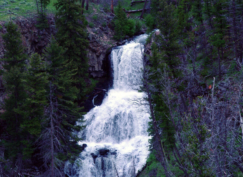 Waterfall in Forest — Natural