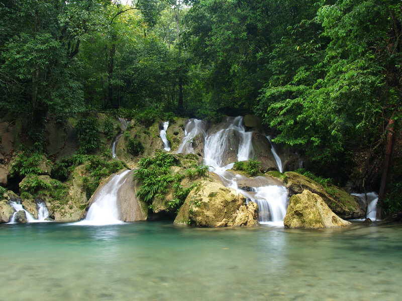 Waterfall in Forest — Rocks, Pool