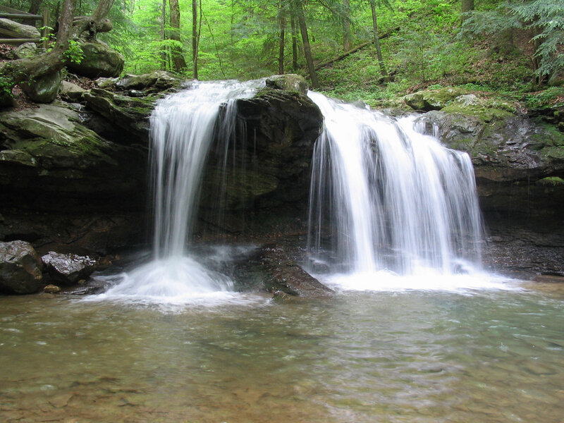 Waterfall in Forest — Summer, Stream