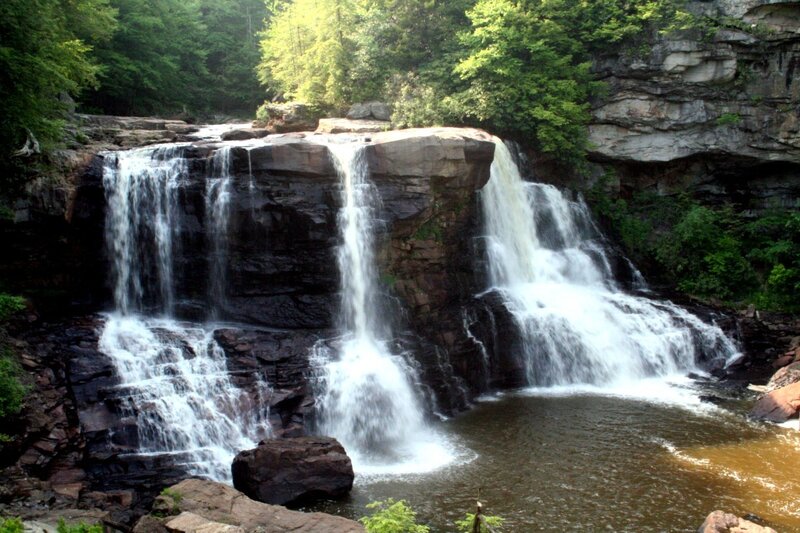 Waterfall in forested area