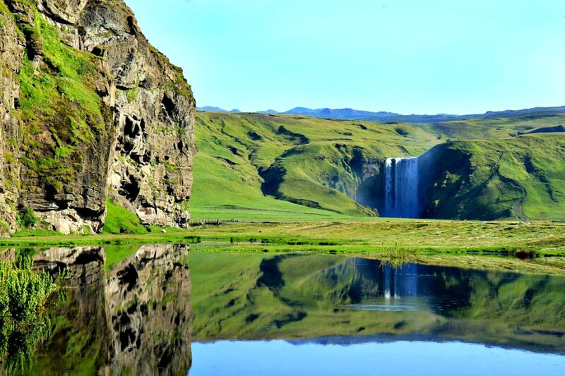 Waterfall in Green Valley — Serene