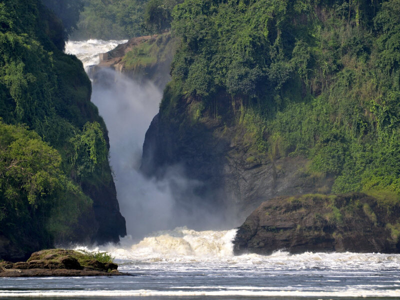 Waterfall in Jungle — Green, Dramatic, Afternoon, Photograph, River