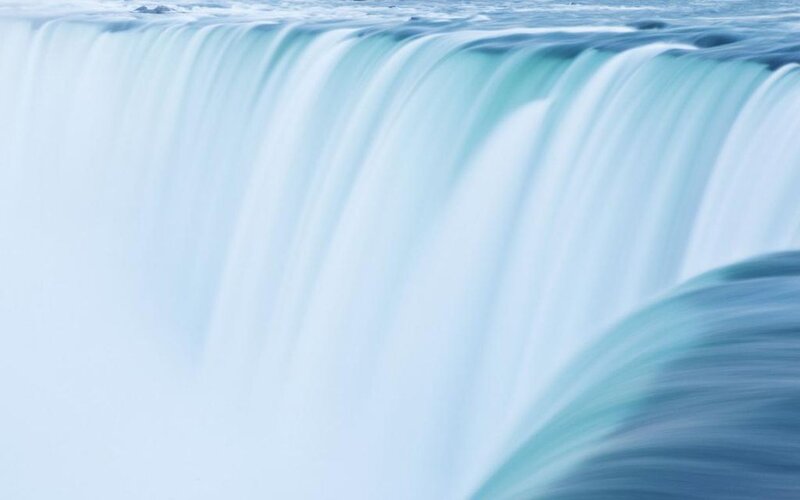 Waterfall in Motion — Blue, Serene