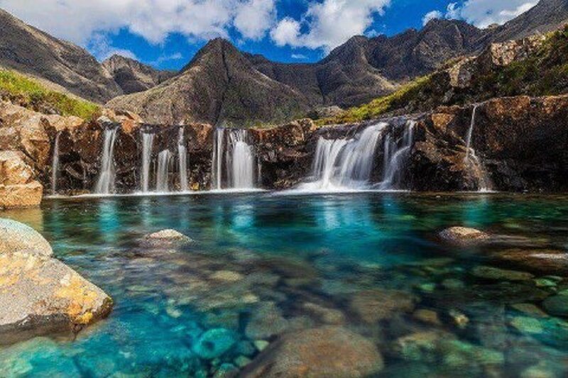 Waterfall in Mountain Pool